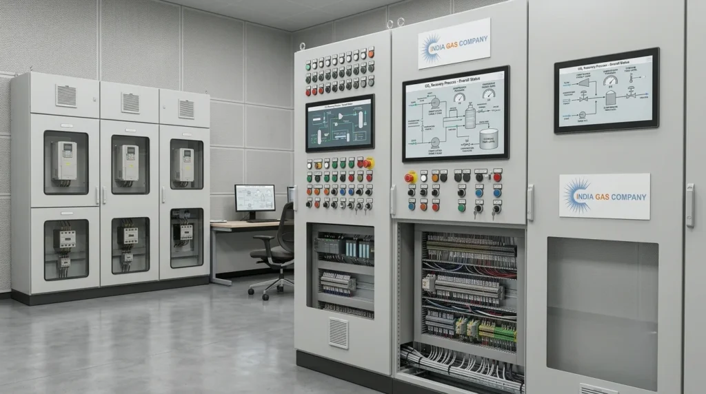co2-recovery-plant-plc-control-panel PLC control panel and MCC system for automated CO₂ Recovery Plant operation