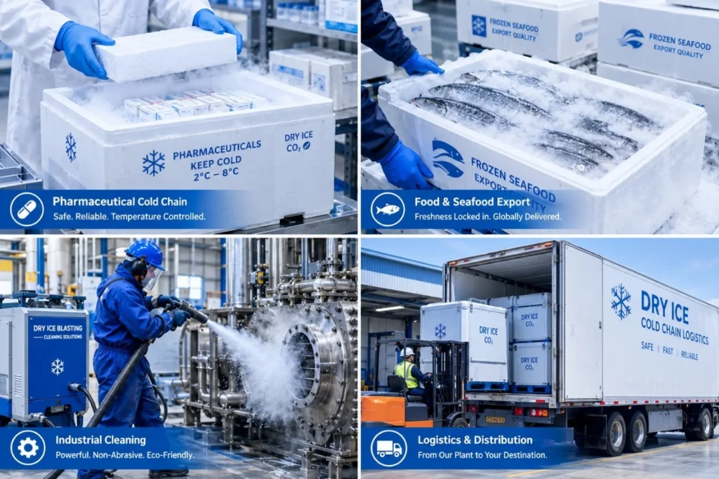 Industries Served by Dry Ice Manufacturers and Suppliers Industries Served by Dry Ice Manufacturers and Suppliers