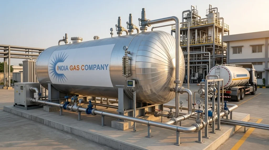 100 KL liquid CO2 storage tank at CO2 production plant