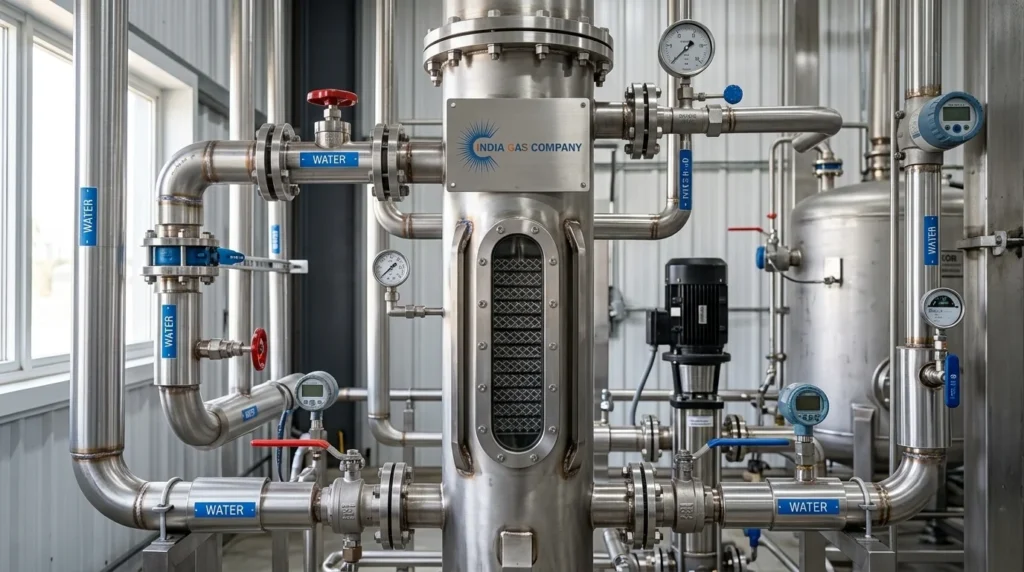 Oil-free CO2 gas compressor in CO2 production plant