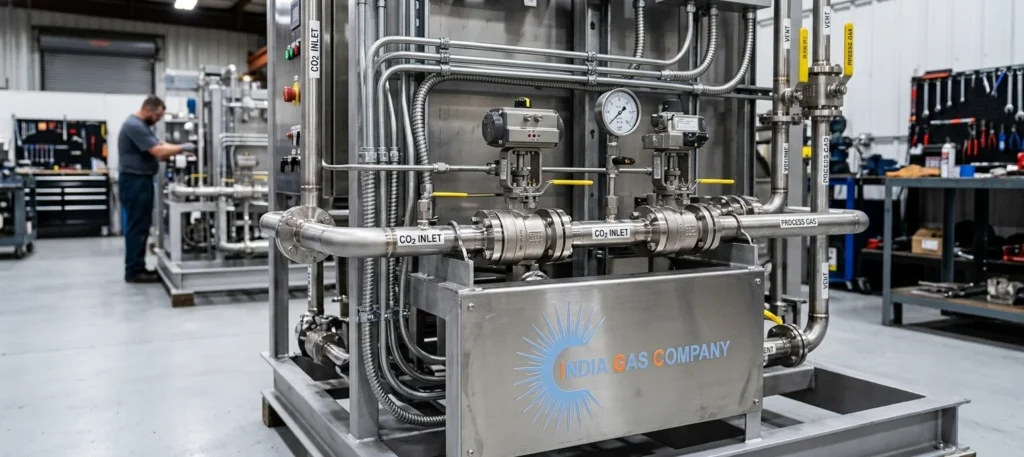 Skid-Mounted CO2 Plant Module Workshop-assembled skid mounted CO2 plant module by CO2 plant manufacturer.