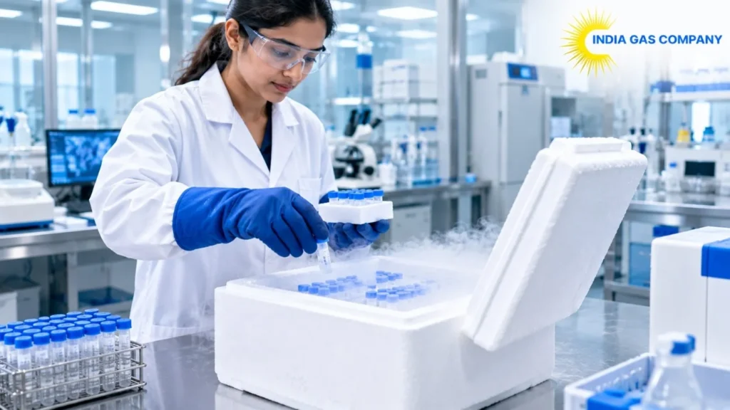 Dry ice for pharmaceutical transportation in a laboratory setting